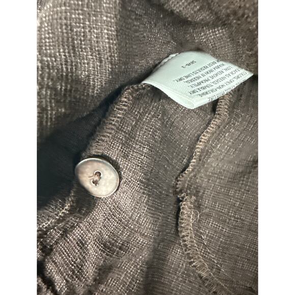 Eileen fisher brown/ purple linen blend jacket? m - Picture 8 of 12